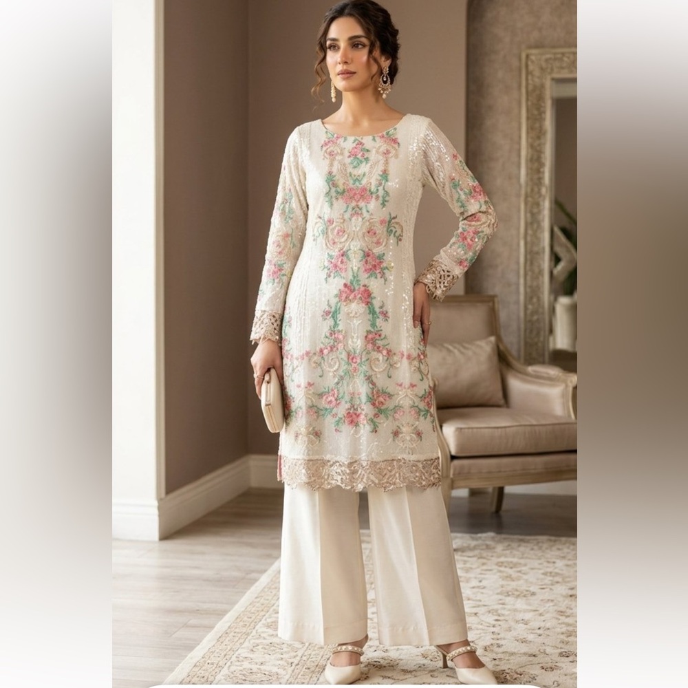 Beautiful 🤩 embroidered Indian tunic top ￼size S - Picture 2 of 15